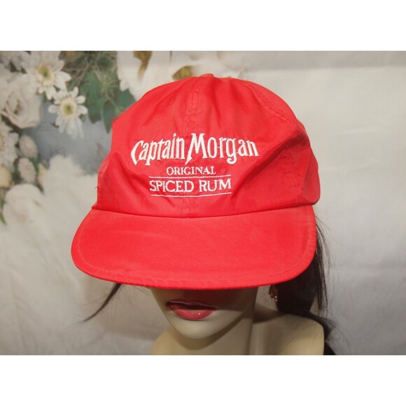 Captain Morgan Spice Rum Hat Vintage 100% Nylon 1980's Hat NEW Snapback Trucker - Picture 1 of 7